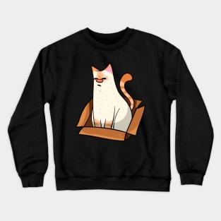 Red Point Siamese Cat in a Box Design Crewneck Sweatshirt